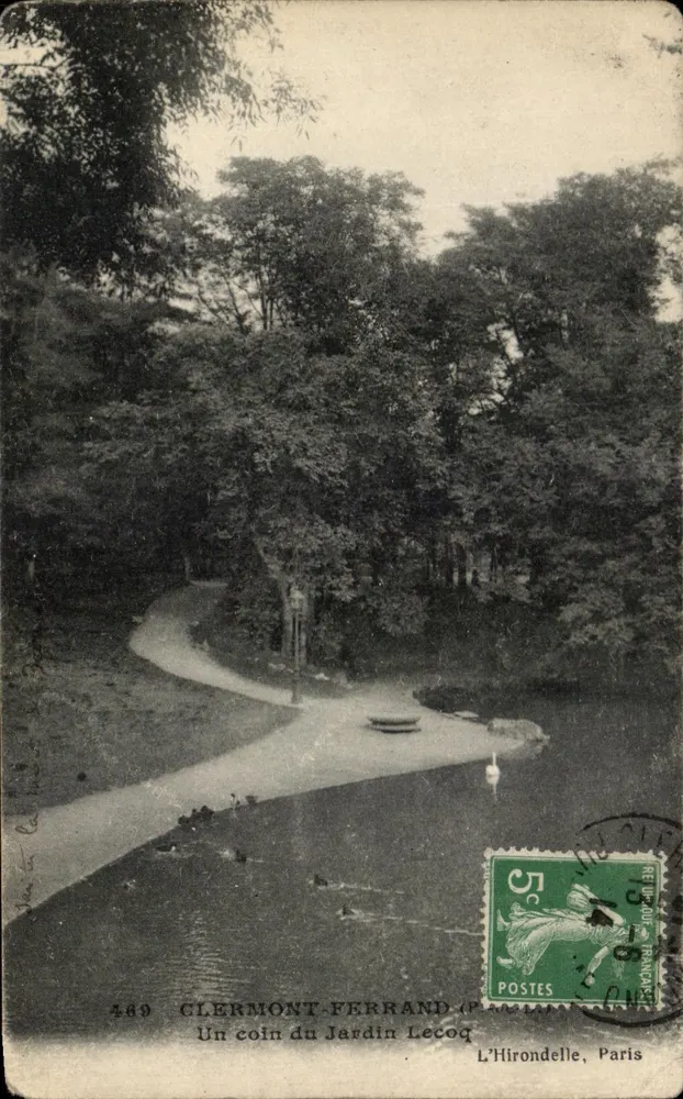 Clermont-Ferrand — Ein Stück des Jardins Lecoq — Verlag L'Hirondelle, Paris, Nr. 489 - Vorderseite