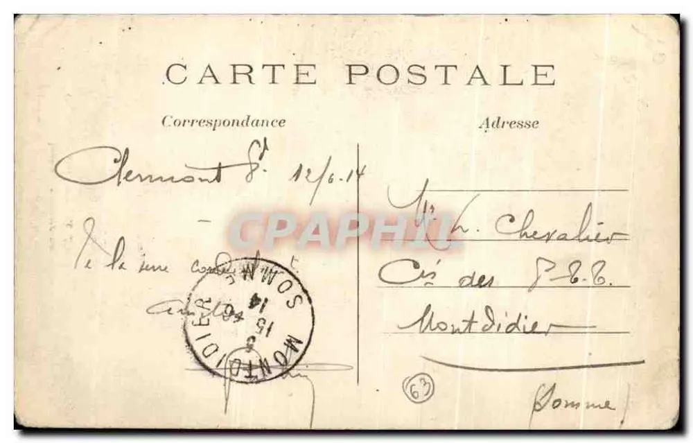 Clermont-Ferrand — Ein Stück des Jardins Lecoq — Verlag L'Hirondelle, Paris, Nr. 489 - Rückseite