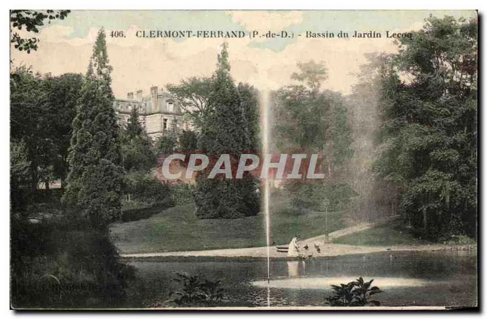 Clermont-Ferrand (P.-de-D.) - Bassin des Jardins Lecoq — unbekannter Verlag, Nr. 406 - Vorderseite