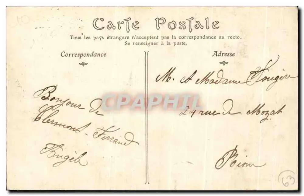 Clermont-Ferrand — O Jardim Blaise-Pascal — ND-PM - Verso