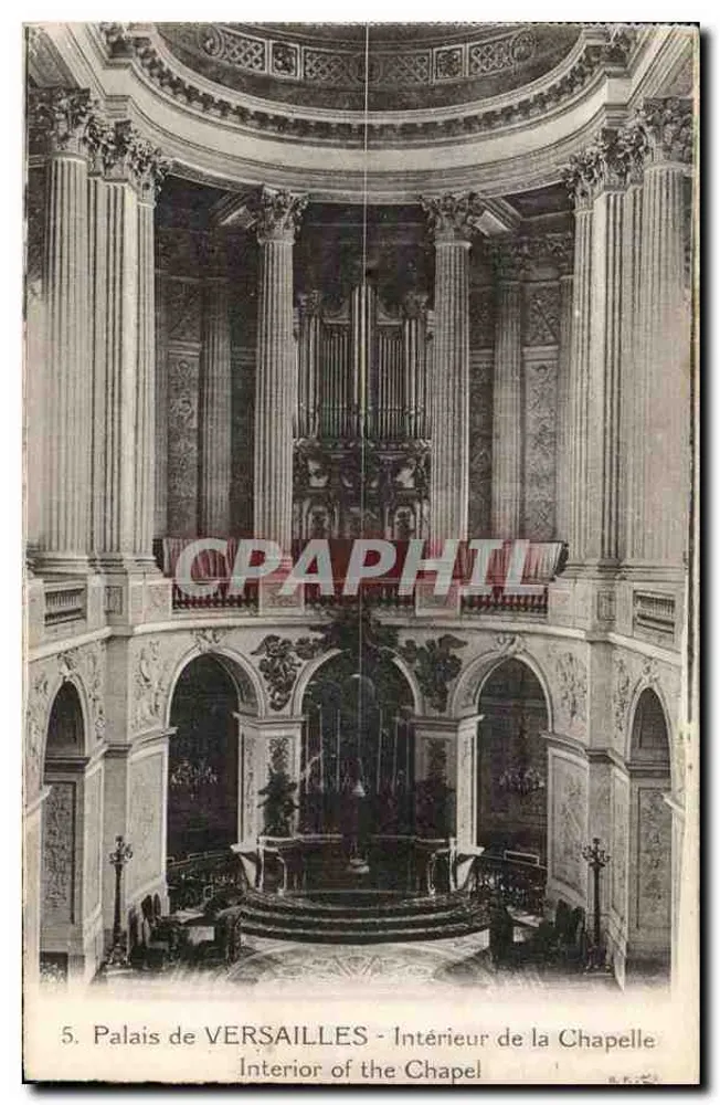 Palast von VERSAILLES - Innenraum der Kapelle - Verlag: E. P. & Cie, Nr. 5 - Vorderseite
