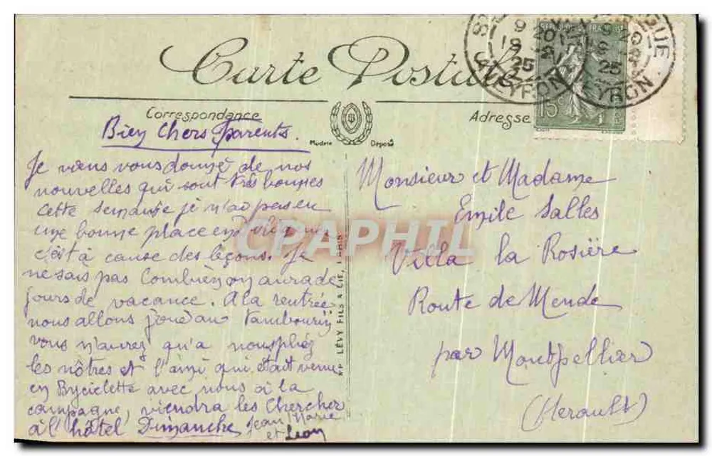 Parc de Versailles — Bosquet der Säulen — Selecta, n°114 - Rückseite