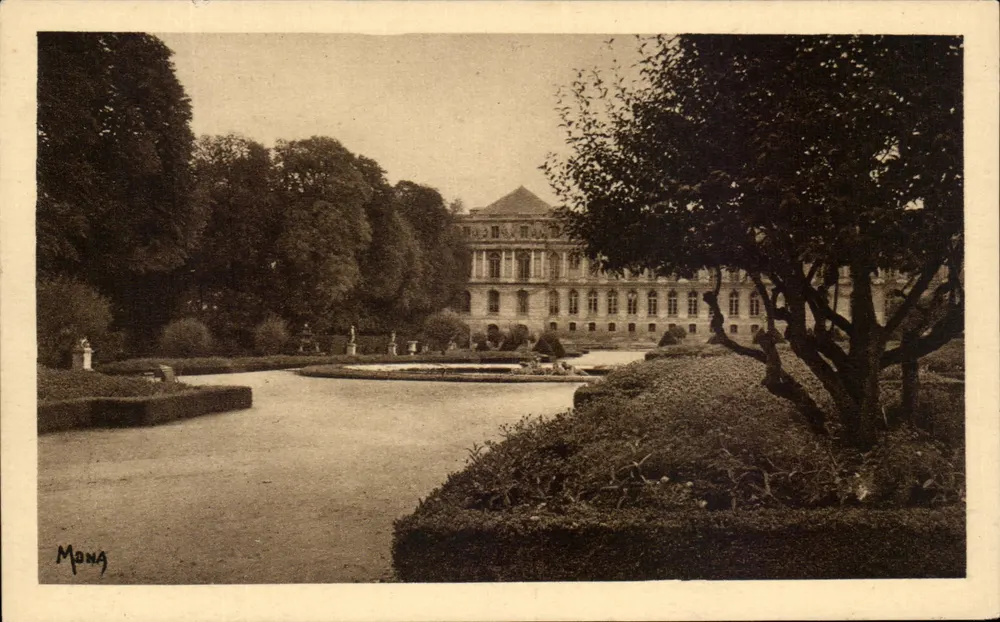 Das Opernhaus Schloss — Blick vom nördlichen Parterre — Les Petits Tableaux de Versailles, Nr. 309 - Vorderseite