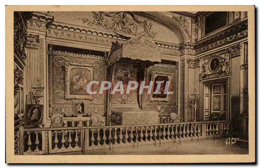 Schlafzimmer von Louis XIV — Versailles — Verleger E. Papeghin, Paris - Vorderseite