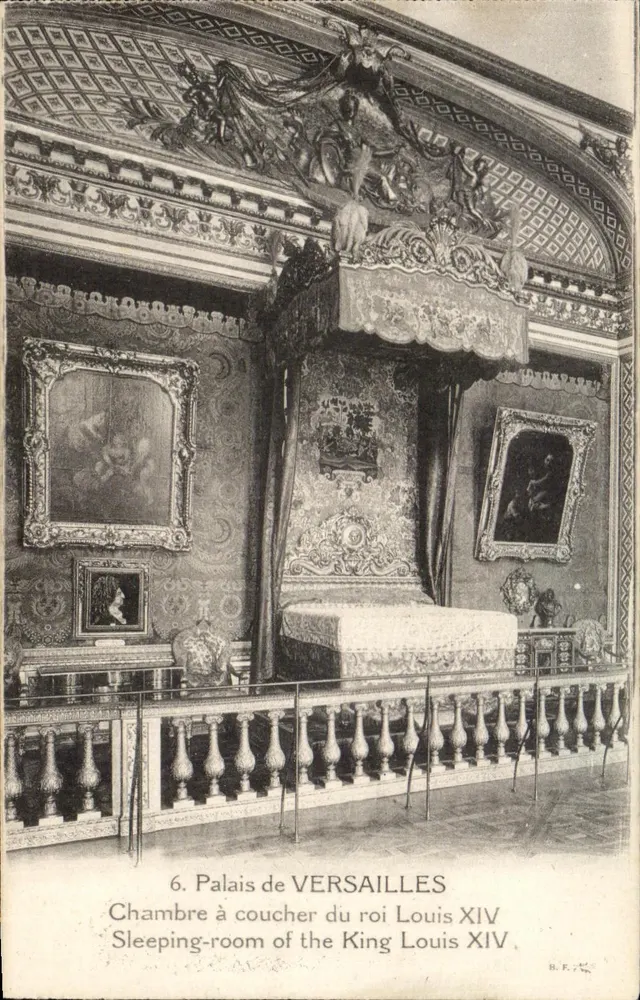 Schlafzimmer des Königs Ludwig XIV — Schloss VERSAILLES — B.F. — n°6 - Vorderseite