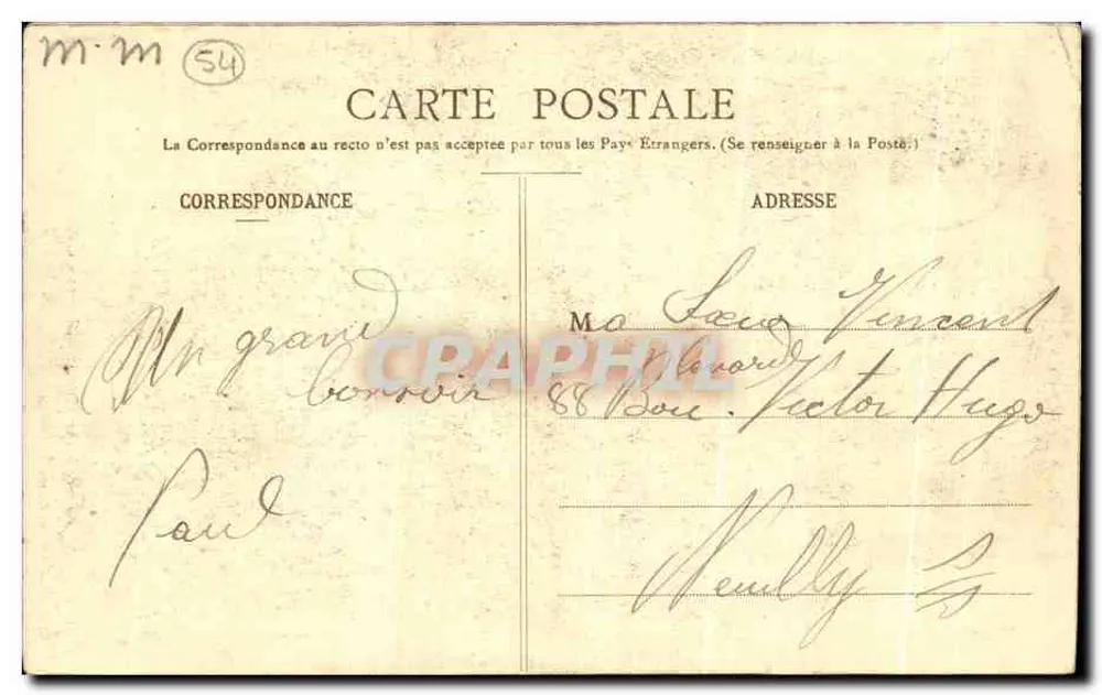 NANCY - Estátua de Dronot - Cours Léopold — Imprimeries Bézuines, Nancy, n°45 - Verso