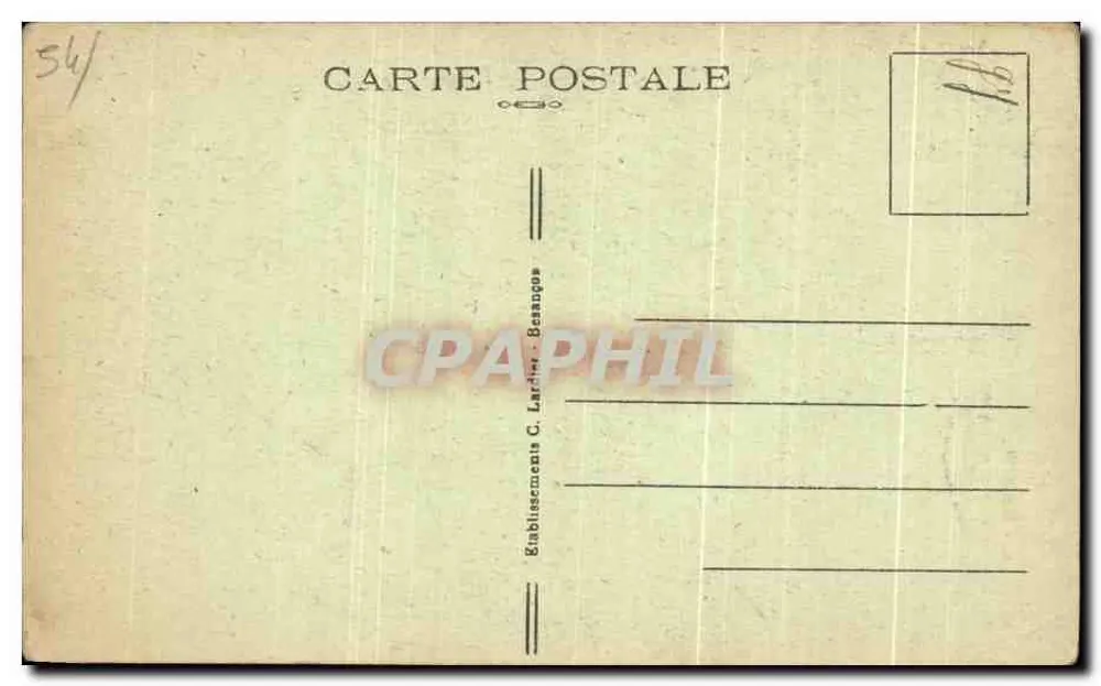 Nancy — Estátua de Joana d'Arc — C. Lardier, Besanges - Verso