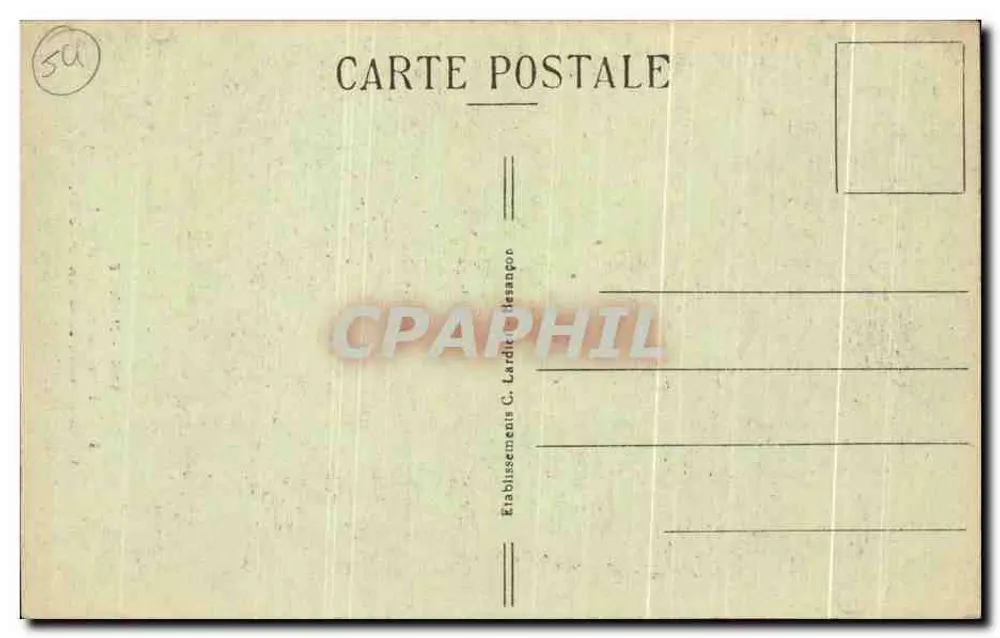 Nancy — Innenansicht des Ducal Palastes. Kamin der Großen Halle — Verlag C. Lardit, Besançon, n° 183 - Rückseite