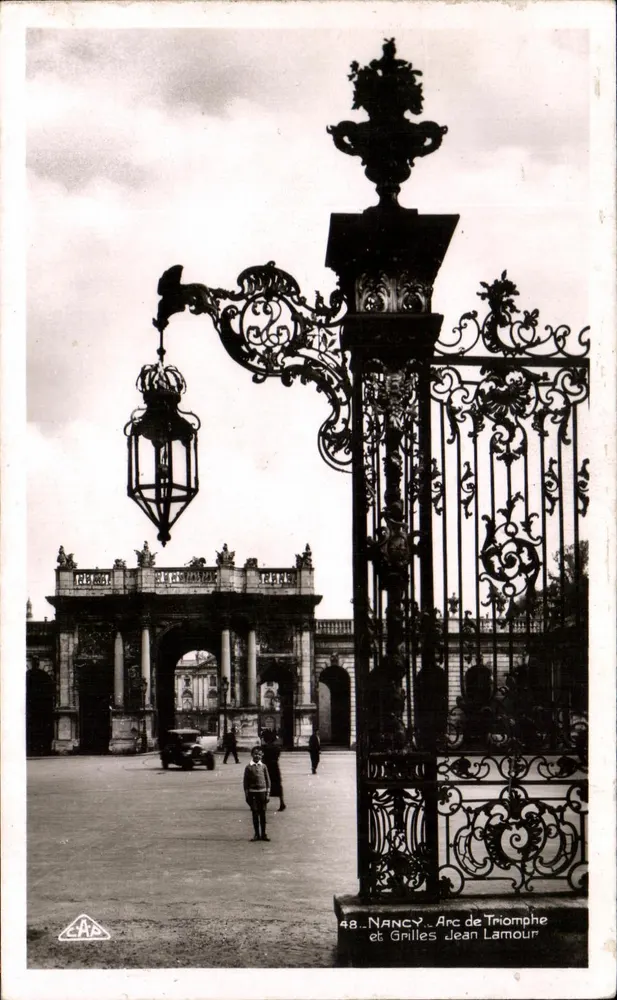 Nancy — Arco do Triunfo e Grades Jean Lamour — CAP - Frente