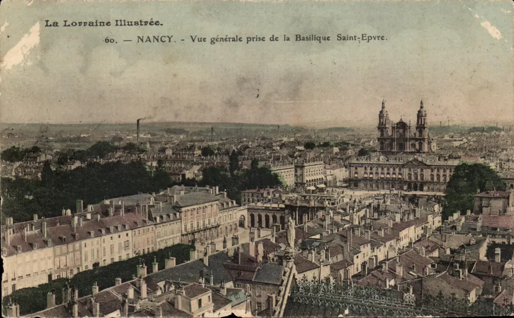 NANCY — Vue générale prise de la Basilique Saint-Epvre — La Lorraine Illustrée, n°60 - Frente