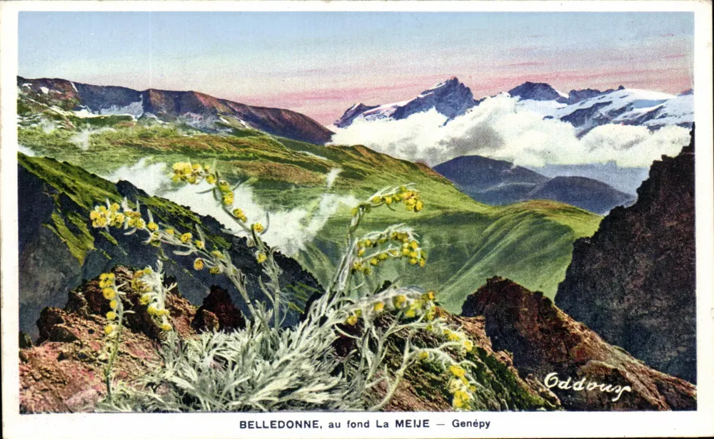 Belledonne, im Hintergrund La Meije — Genépy — Oddouy - Vorderseite