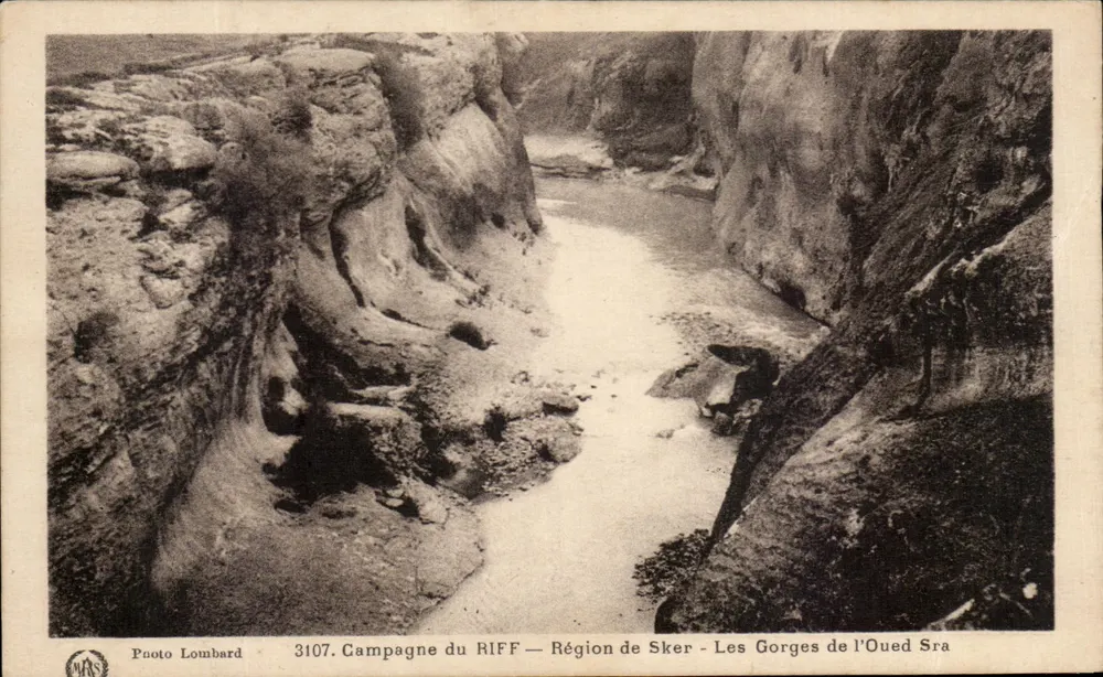 Die Gorges des Oued Sra — Kampagne des RIFF — Region Sker — Photo Lombard, Nr. 3107 - Vorderseite
