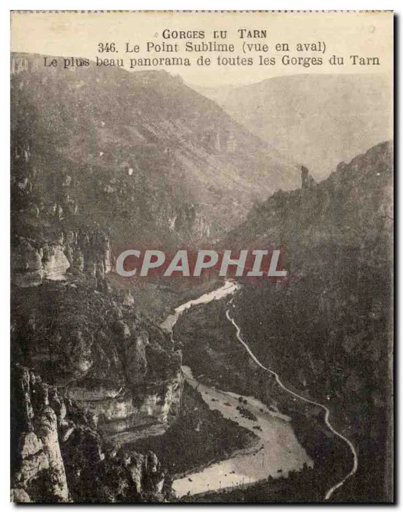 Tarnschlucht — Le Point Sublime (Blick stromabwärts) — n° 346 - Vorderseite