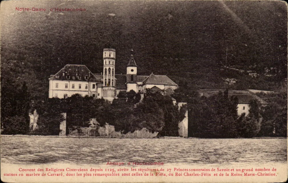 Abbaye d'Hautecombe — Abbaye des Religieux Cisterciens avec sépultures royales — éditeur Simi-Jonmure A. Bager Frères, Paris - Frente