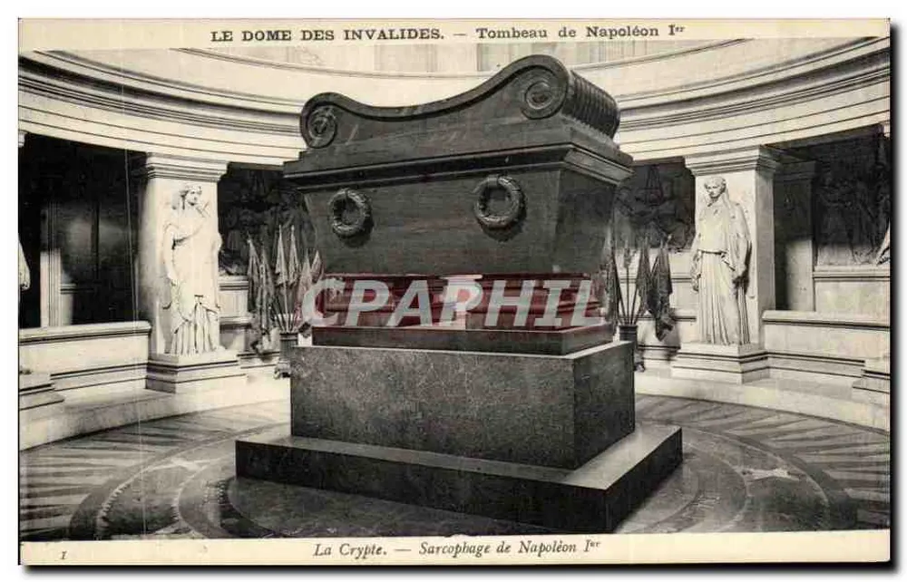 Der Dôme der Invaliden — Grabmal Napoleons I. — Die Krypta — Sarg Napoleons I. - Vorderseite