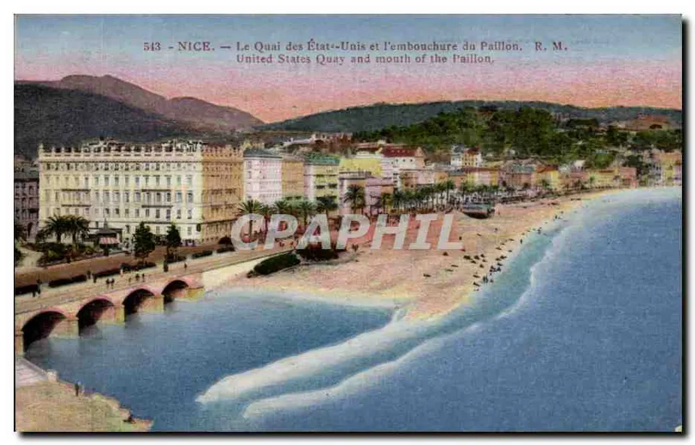 Nice — Der Quai des États-Unis und der Mündung des Paillon — R.M. n°543 - Vorderseite