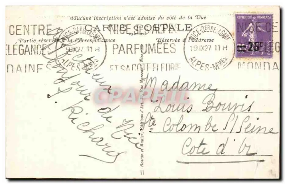 Nice — Der Quai des États-Unis und der Mündung des Paillon — R.M. n°543 - Rückseite