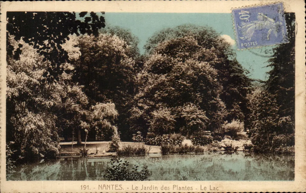 NANTES - Der Botanische Garten - Der See — Antike Ansichtskarte n°191, Verlag nicht sichtbar - Vorderseite