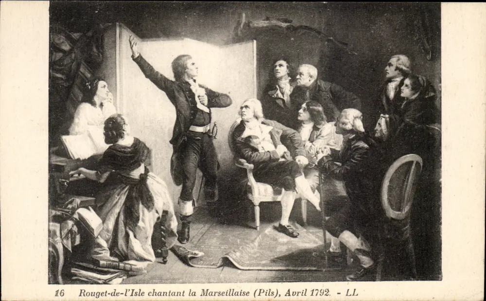 Rouget-de-l'Isle singend die Marseillaise (Pils), April 1792 — LL - Vorderseite