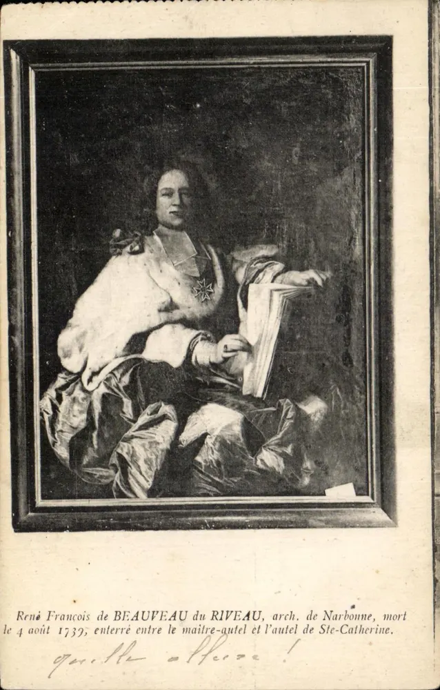 René François de BEAUVEAU du RIVEAU, arcebispo de Narbonne — retrato — editor desconhecido, número de série não visível - Frente