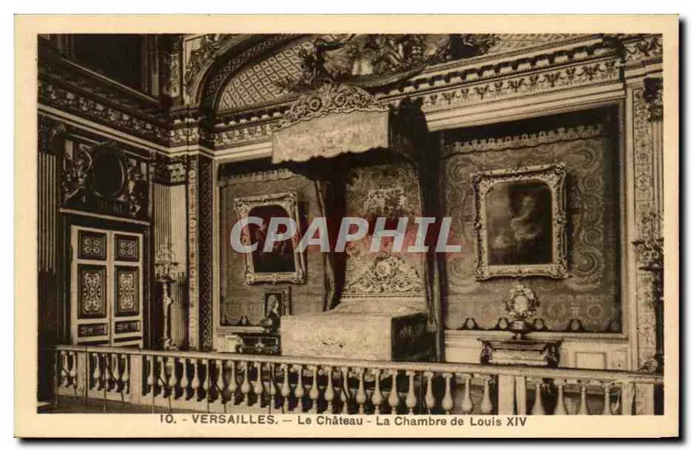 Versailles — Das Schloss — Das Zimmer von Ludwig XIV — A. Leconte, Paris - Vorderseite