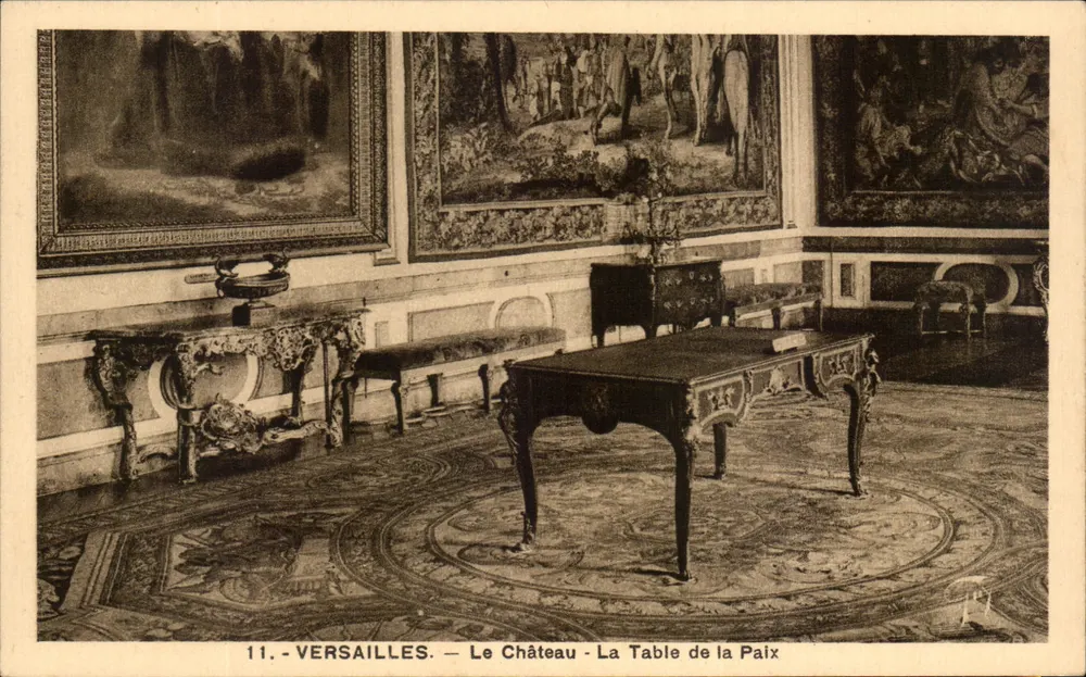 Versailles — O Castelo - A Mesa da Paz — A. Leconte, Paris - Frente