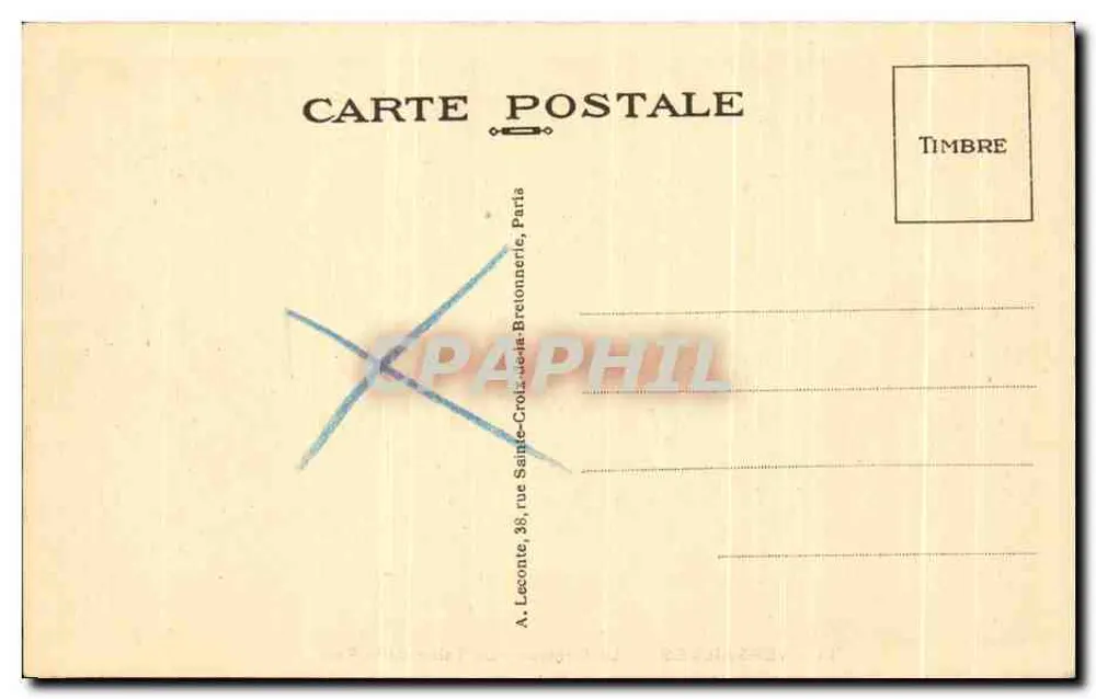 Versailles — O Castelo - A Mesa da Paz — A. Leconte, Paris - Verso
