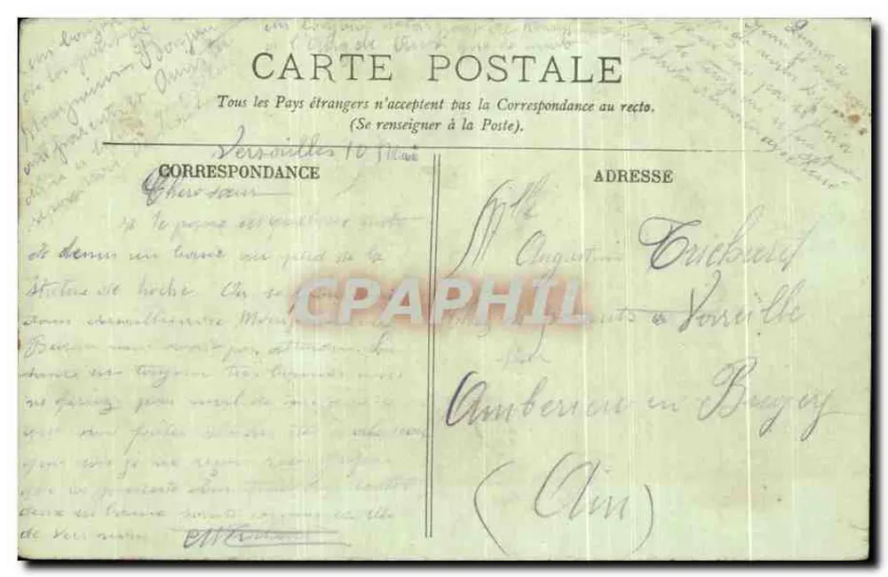 Versailles — Le Régulateur de Louis XIV — éditeur LL. n° 134 - Verso