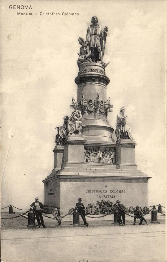 Monument voor Christophorus Columbus — Genua - Voorkant