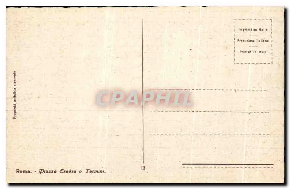 Piazza Esedra ou Termini — Roma — Imprensa italiana - Verso