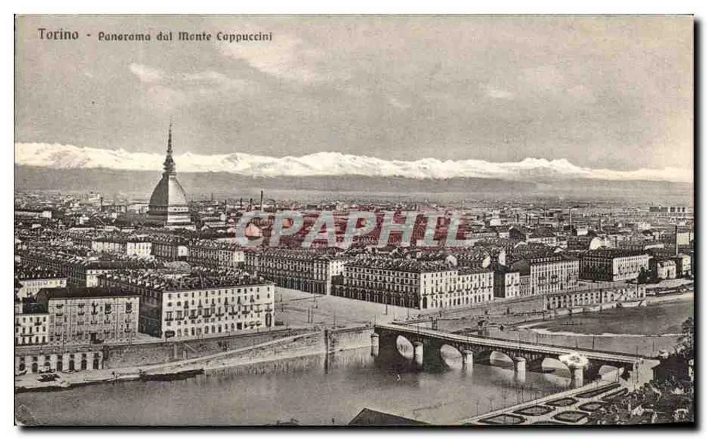 Turim - Panorama do Monte Cappuccini — Editor Brunner & C., Como - Frente
