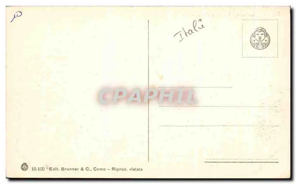 Turim - Panorama do Monte Cappuccini — Editor Brunner & C., Como - Verso