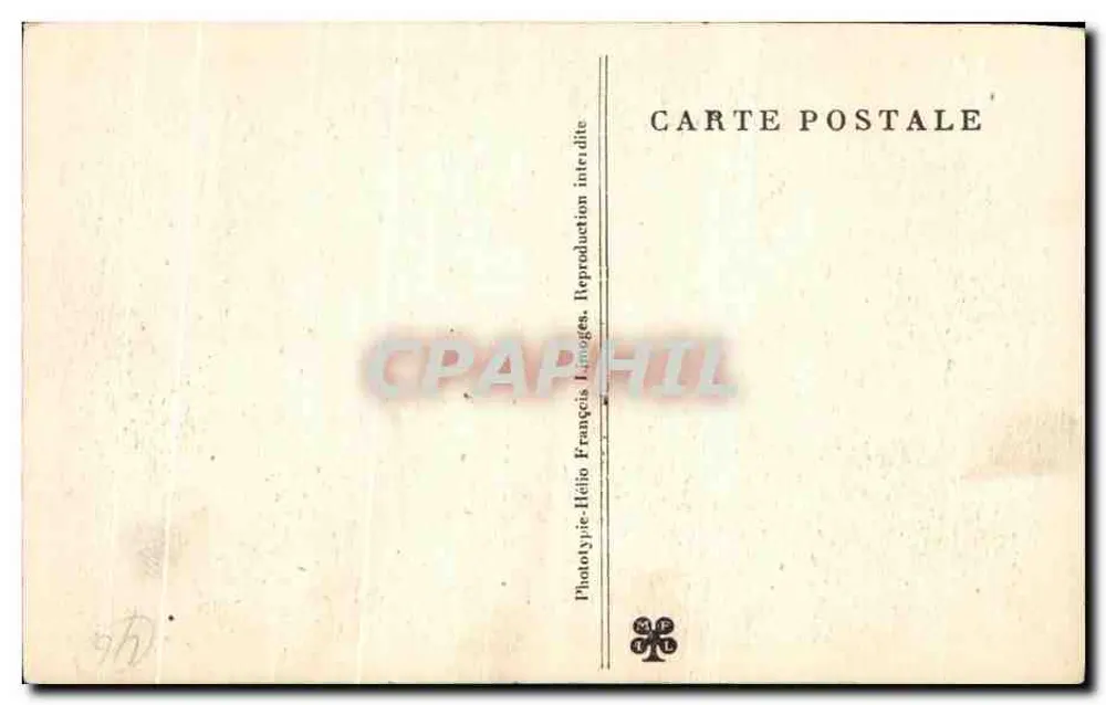 Der Gouffre de PADIRAC (Lot) — Le Pas du Crocodile. Riesensäule — Phototypie Française Limoges, Nr. 14 - Rückseite