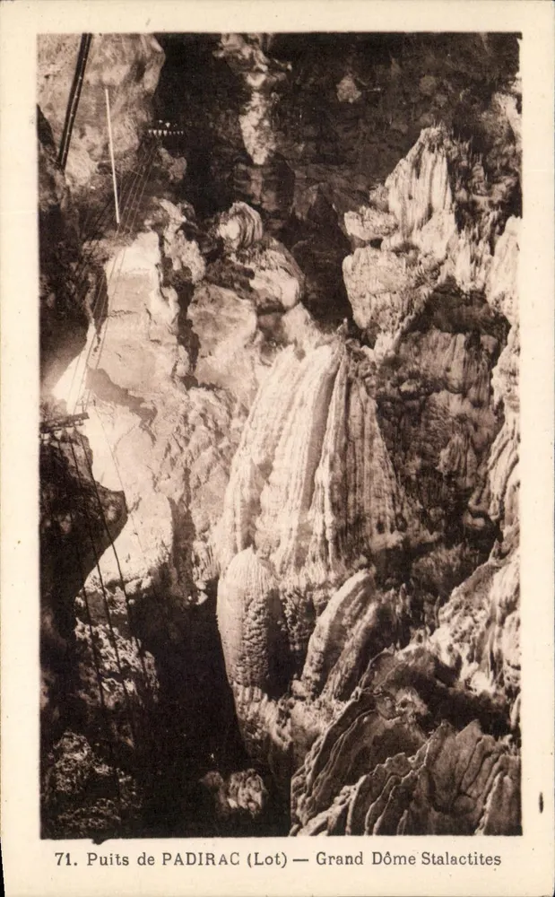 Poço de PADIRAC (Lot) — Grande Dôme das Stalactites — n°71 - Frente