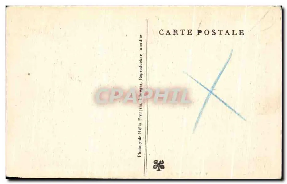 A Gouffre de PADIRAC (Lot) — A Abertura do Enxofre — Fototipia Hélio Ferrera, Limoges - Verso