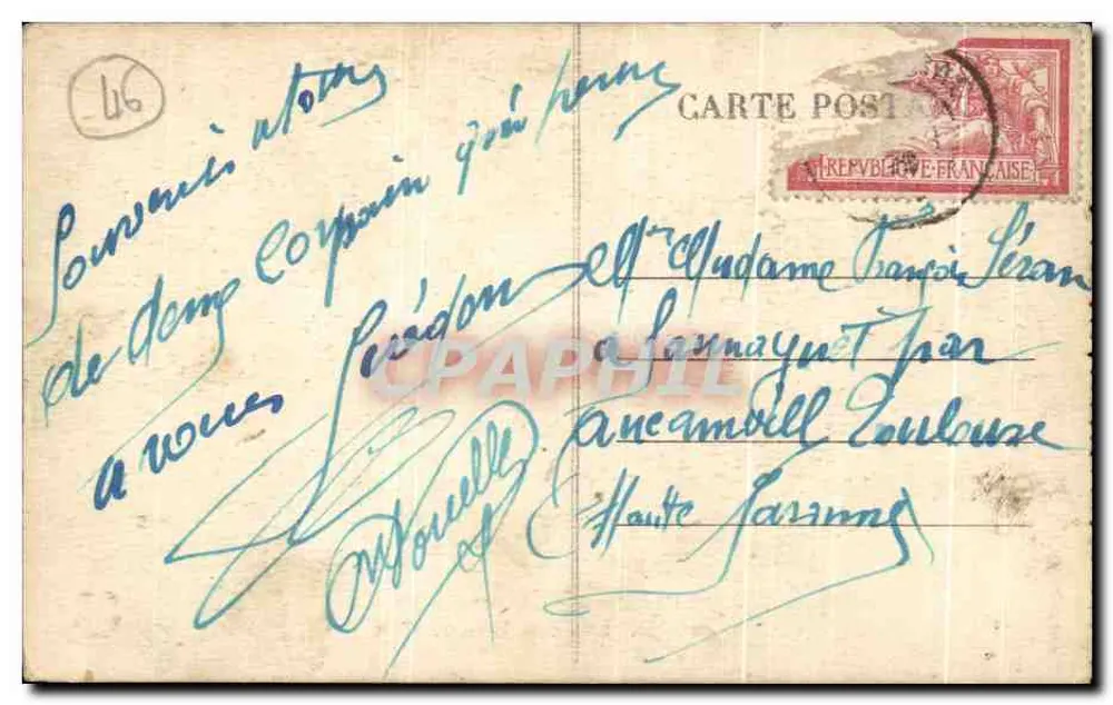 Poço de Padirac (Lot) — Le Lao dos Buquês — editor desconhecido, n° 10 - Verso