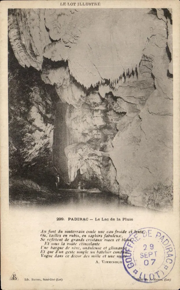 Padirac — Der See des Regens — Lib. Baudel, Saint-Géré (Lot) n°299 - Vorderseite