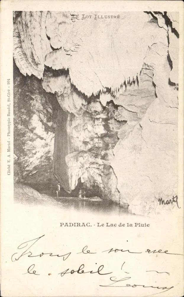 Padirac - O Lago da Chuva — Editor Le Lot Illustré, n° 104 - Frente