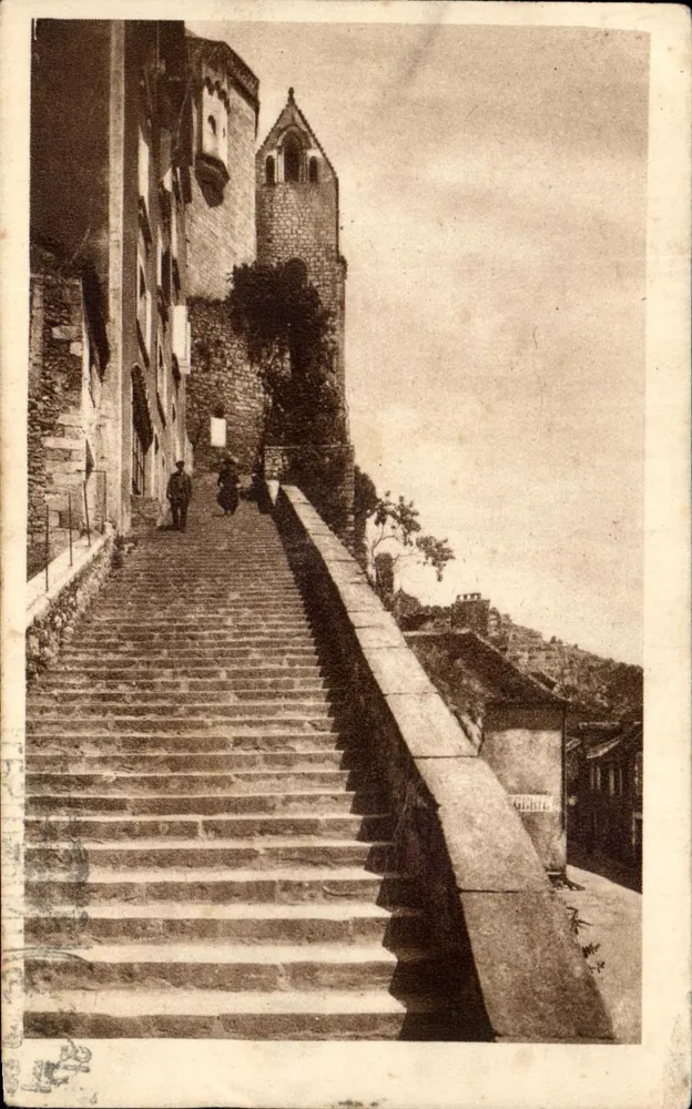 Escalier de la cathédrale — Valence — éditeur inconnu - Recto