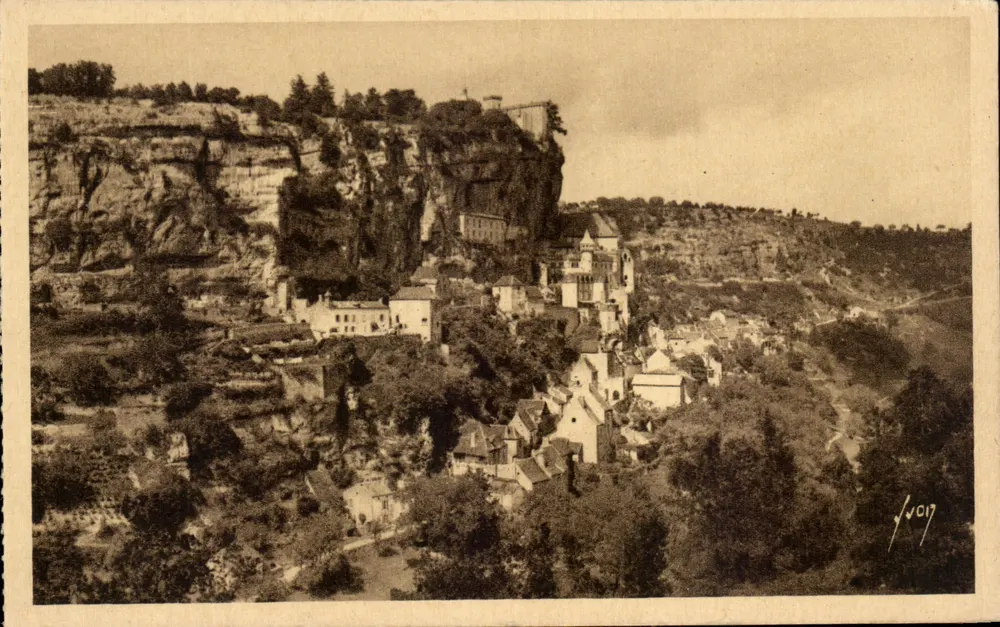 Rocamadour (Lot) — Allgemeiner Blick von der Straße nach Cahors — Éditions d'Art Yvon, Paris - Vorderseite