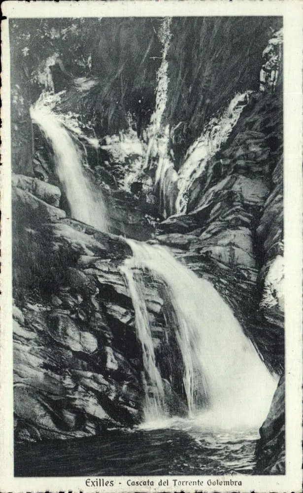 Exilles - Cascata do Torrente Golembra — Società Editrice Cartoline - Torino - Frente