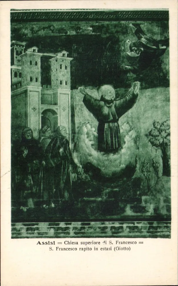 Assisi — Wyższa świątynia św. Franciszka — św. Franciszek w ekstazie (Giotto) - Awers