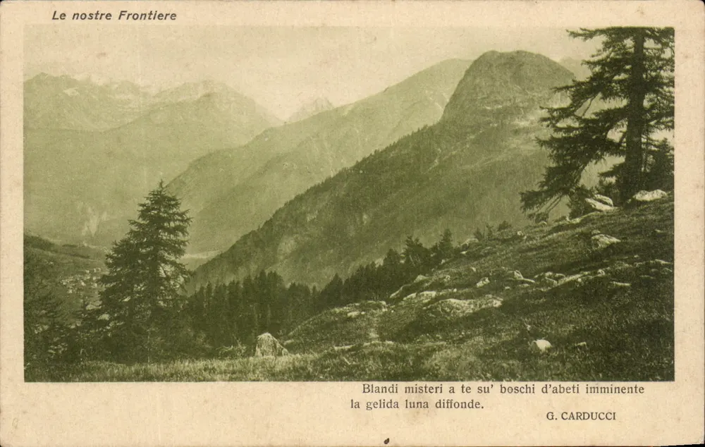De Italiaanse Alpen — Berglandschap met gedicht van G. Carducci — G. CARDUCCI - Voorkant