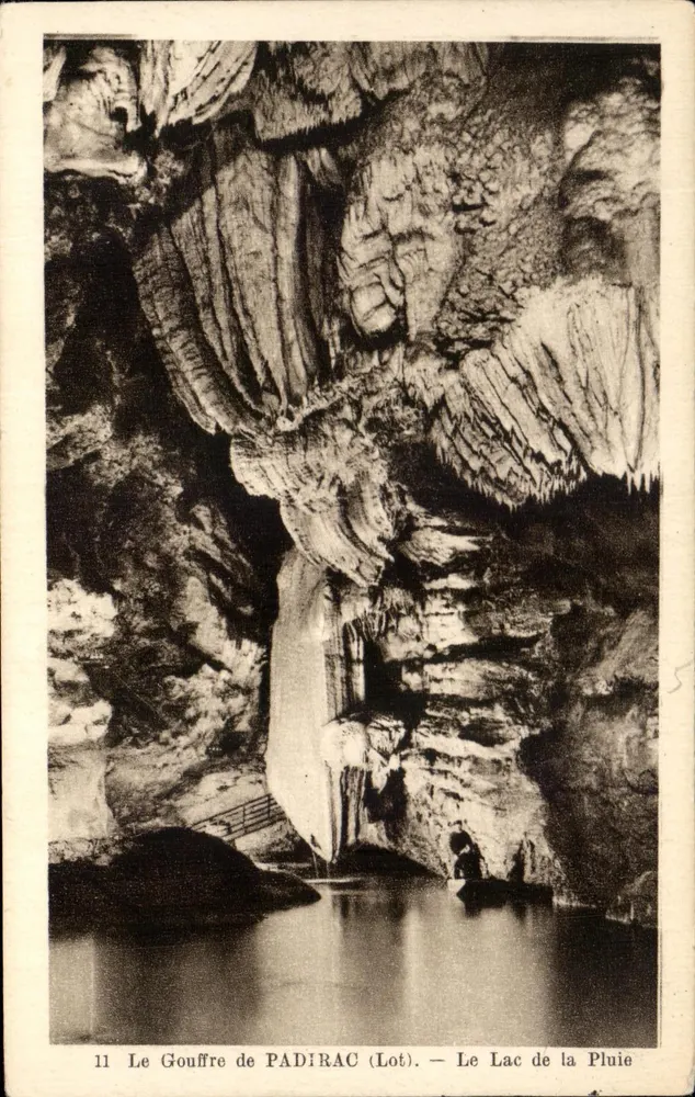 Der Gouffre de Padirac (Lot) — Der See der Regen - Vorderseite