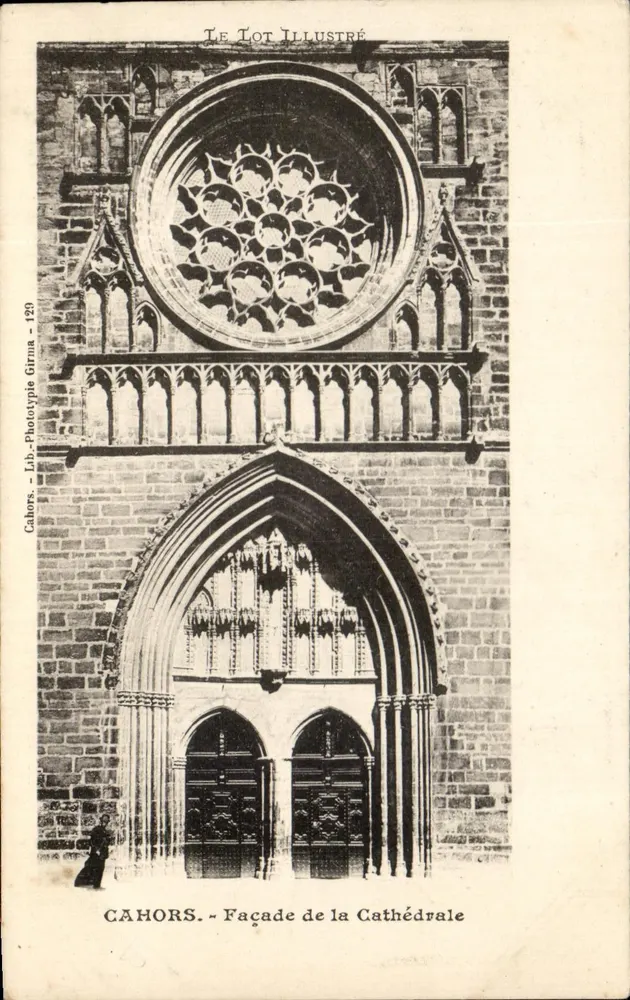 Cahors — Facha da Catedral — Lib. Phototypie Girma - 129 - Frente