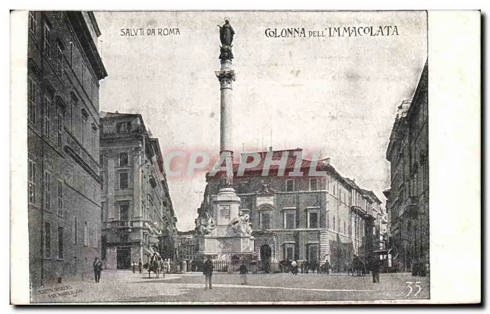 Colonna dell'Immacolata — Rome — éditeur Salvati da Roma, n° 35 - Frente