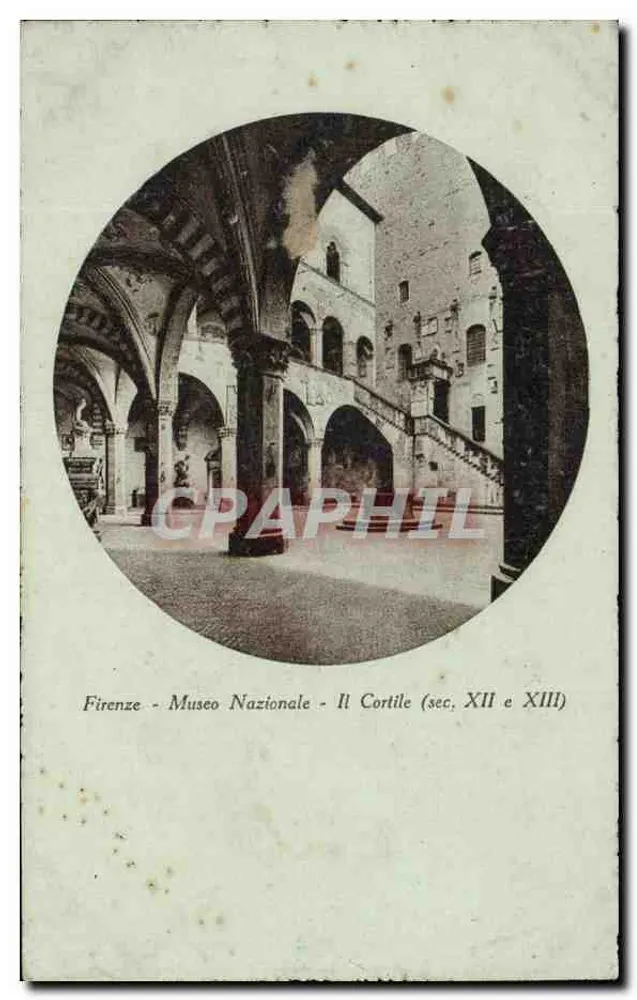 Florencio - Musée National - Le Courtyard (XIIe et XIIIe siècles) — éditeur Rev. Stampe, n° 40077 - Frente