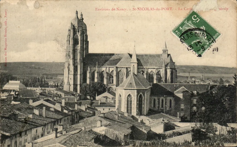 St-NICOLAS-du-PORT — La Cathédrale — Maison des Magasins Roumis, édit. Nancy - Vorderseite