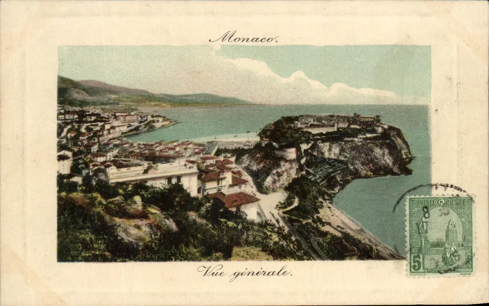 Monaco — Vista generale — Tunisie Postes - Recto
