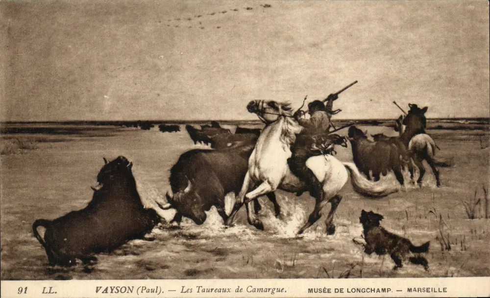 Die Stiere von Camargue — Paul Vayson — Musée de Longchamp, Marseille - Vorderseite